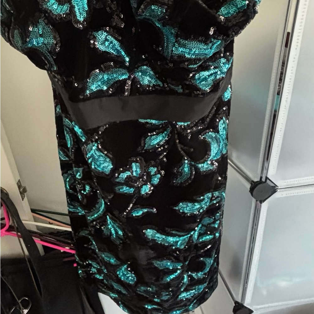 Sam Edelman Black and Teal Dress